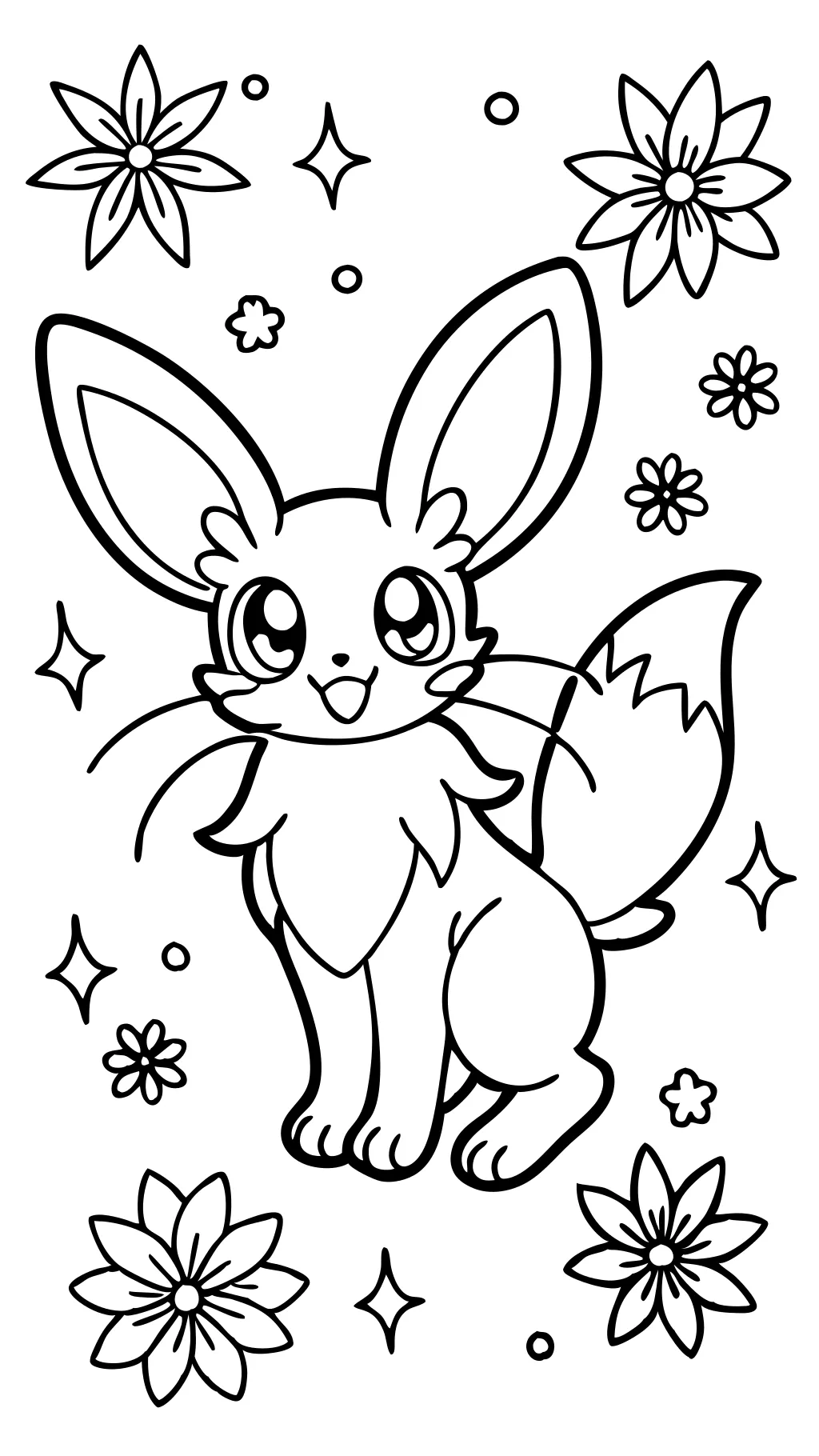 Página para colorear de Sylveon